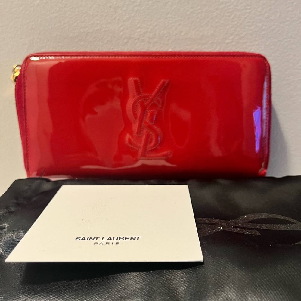 Saint Laurent Glossy Red Wallet